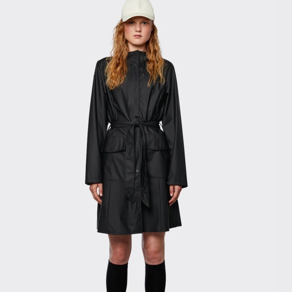 Rains Black Curve Rain Jacket